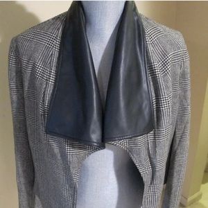 EUC Ralph Lauren Houndstooth Cropped Women’s Jacket Black LAUREN Sz Medium Wool